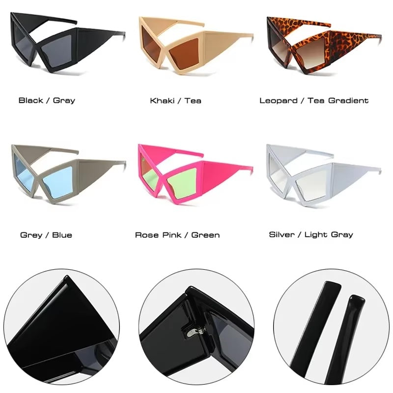 Oversized Retro Cat Eye Sunglasses
