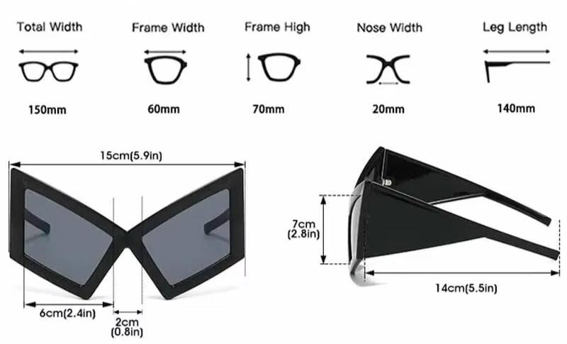 Oversized Retro Cat Eye Sunglasses
