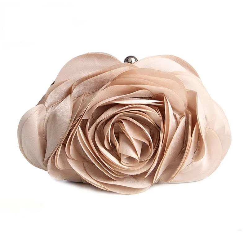 Rose Flower Wedding Evening Clutch Bag