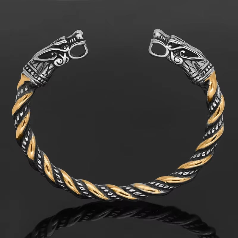 Nordic Dragon Bracelet with Viking Wooden Gift Box