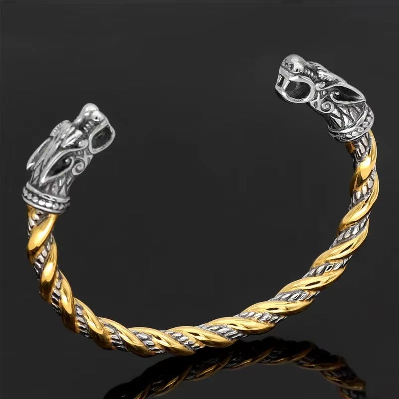 Nordic Dragon Bracelet with Viking Wooden Gift Box