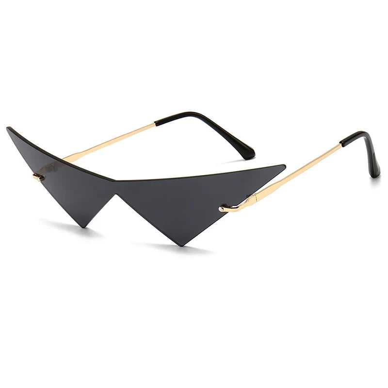 Party Triangle Rimless Sunglasses