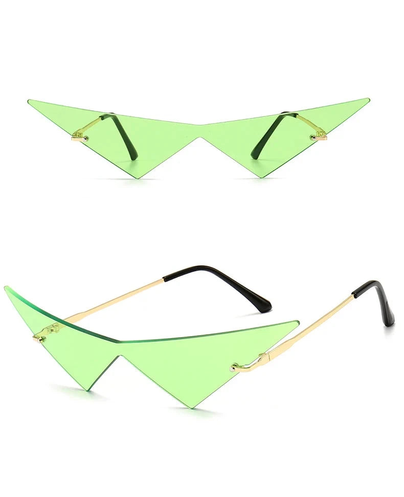 Party Triangle Rimless Sunglasses