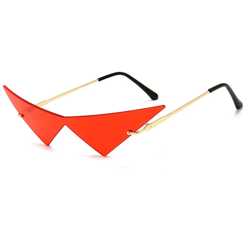 Party Triangle Rimless Sunglasses