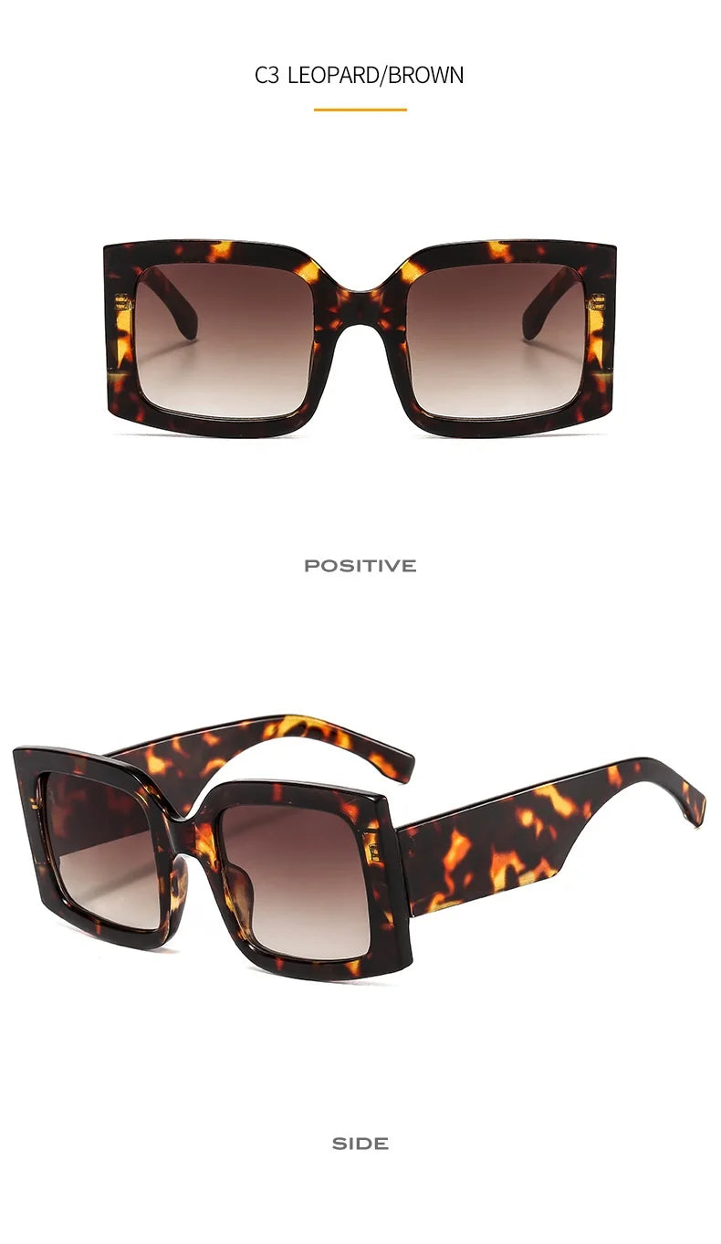 Fashion Vintage Oversized Square Sunglasses