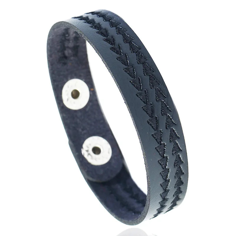 Fashion Leather Wristband Bracelet