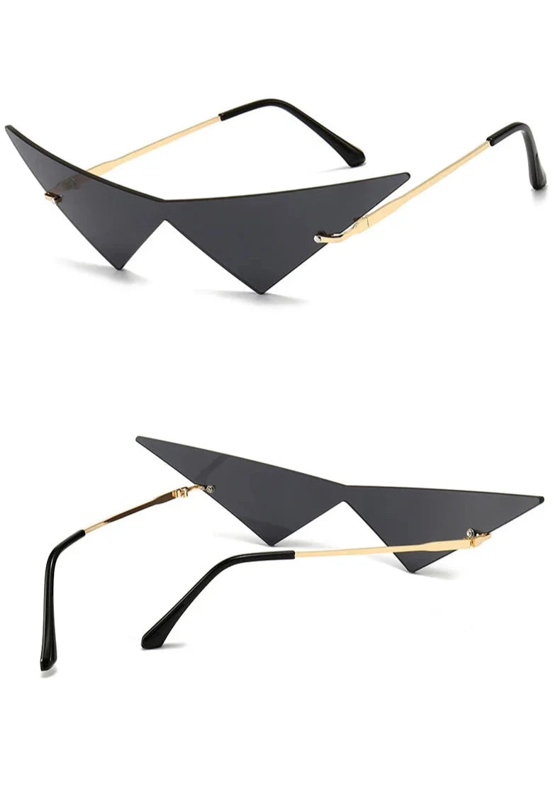Party Triangle Rimless Sunglasses