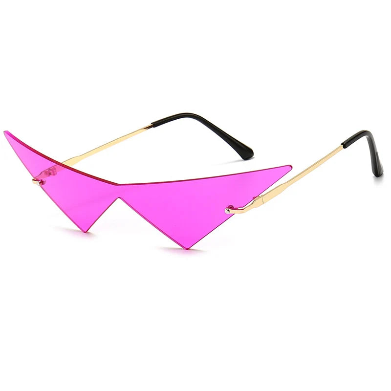 Party Triangle Rimless Sunglasses