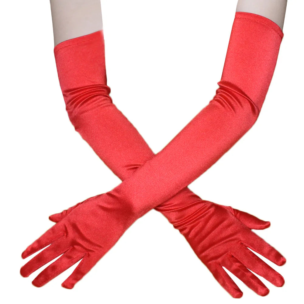 Women's Opera Evening Long Satin Gloves