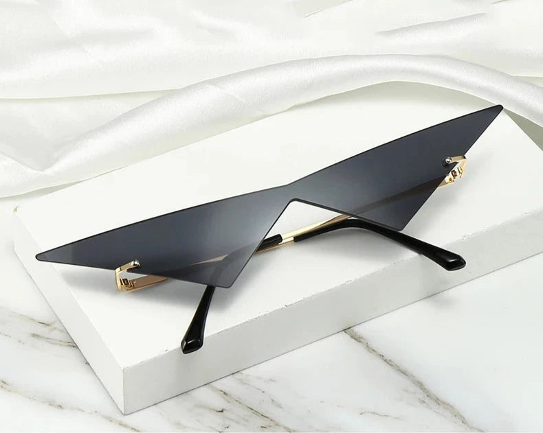 Party Triangle Rimless Sunglasses