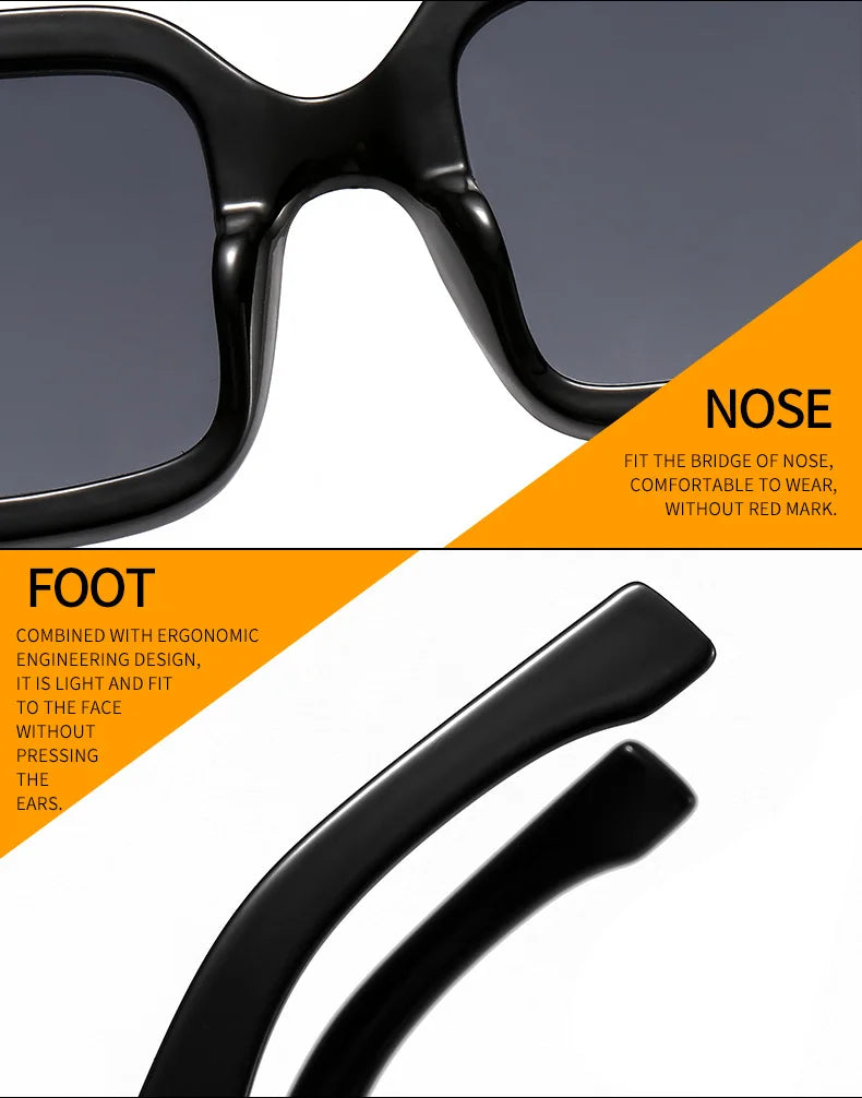 Fashion Vintage Oversized Square Sunglasses