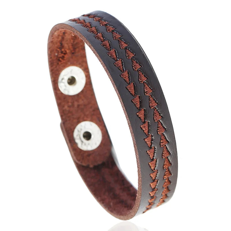 Fashion Leather Wristband Bracelet