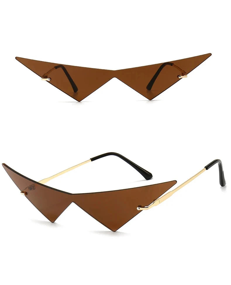 Party Triangle Rimless Sunglasses
