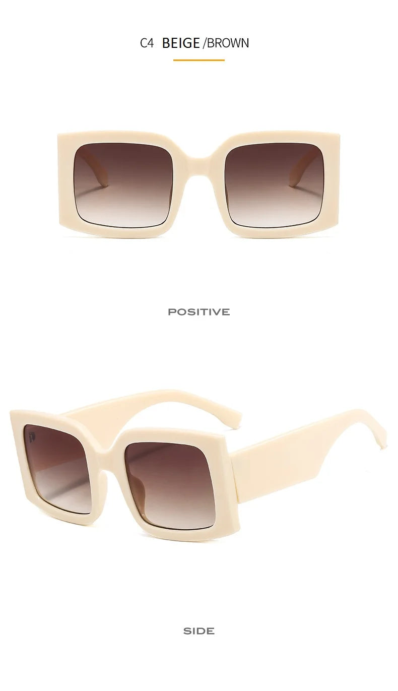 Fashion Vintage Oversized Square Sunglasses