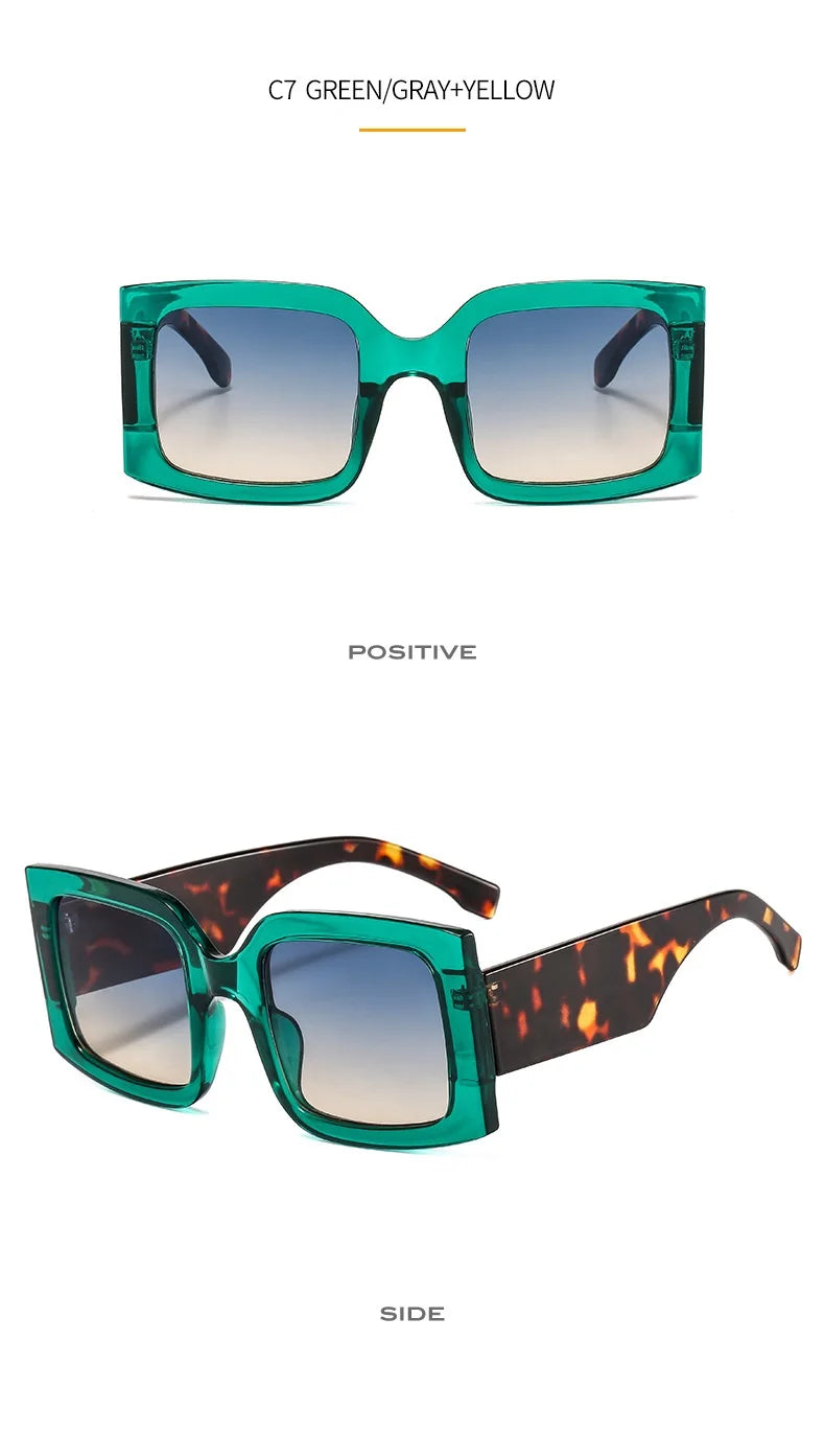 Fashion Vintage Oversized Square Sunglasses