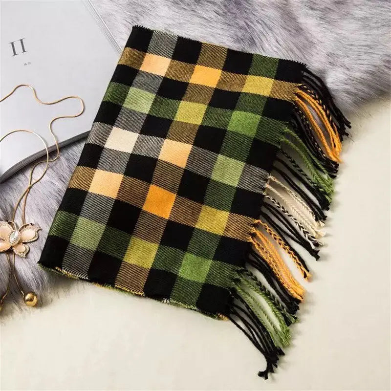 Bold Colourful Fashion Plaid Scarf