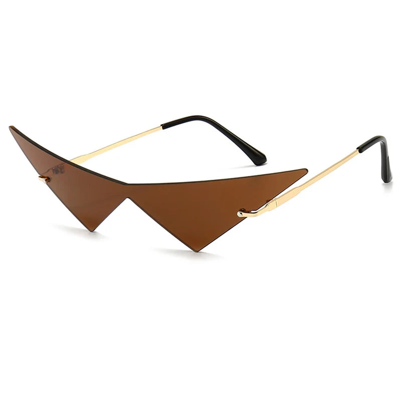 Party Triangle Rimless Sunglasses
