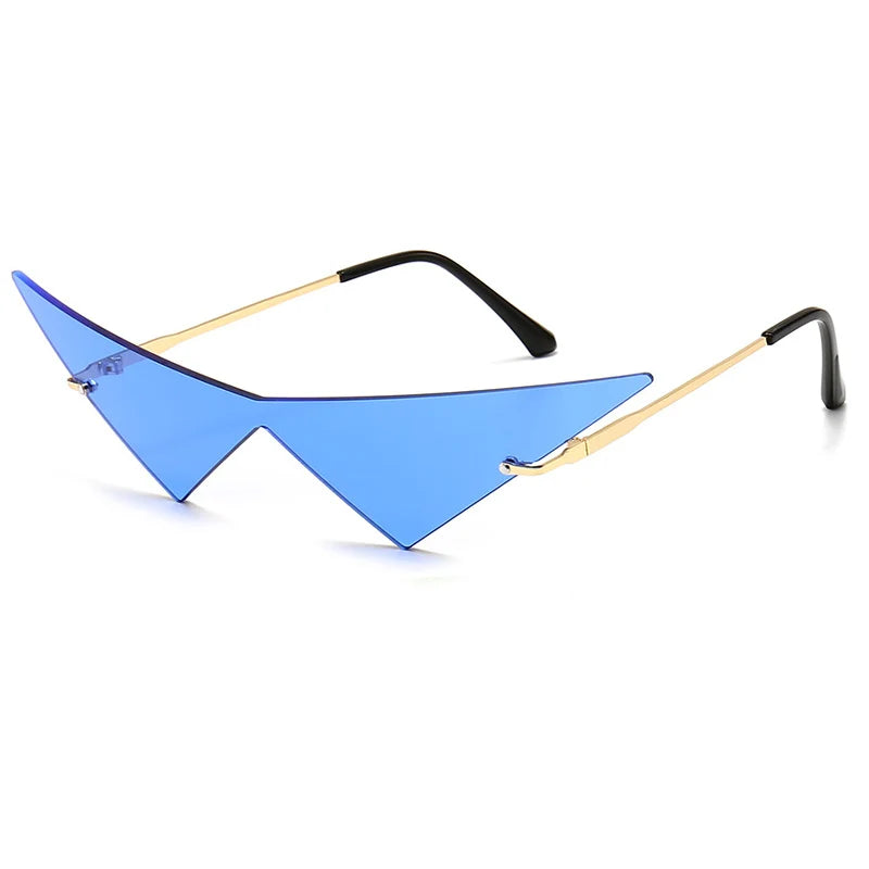 Party Triangle Rimless Sunglasses