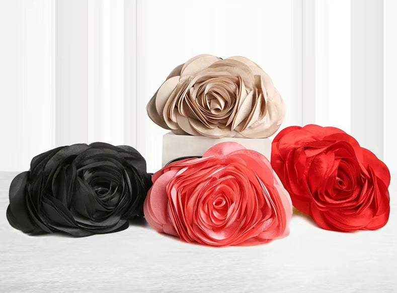 Rose Flower Wedding Evening Clutch Bag
