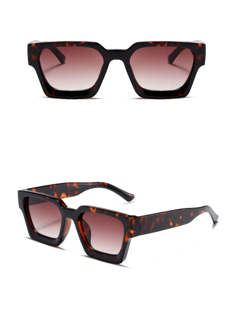 Retro Thick Frame Square Sunglasses