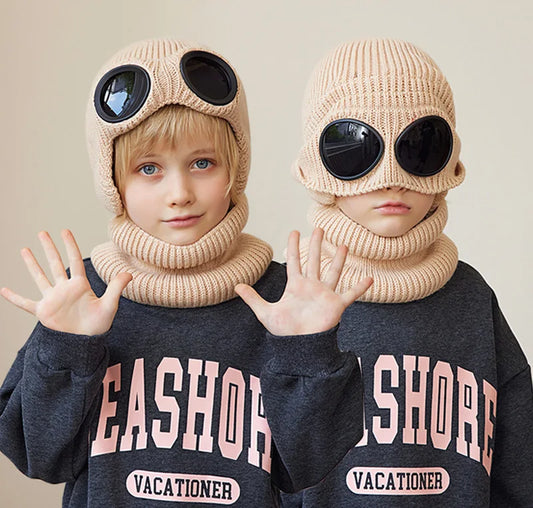 Kids Goggles Beanie and Neck Warmer Set
