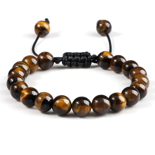 Natural Stone Beads Adjustable Bracelet