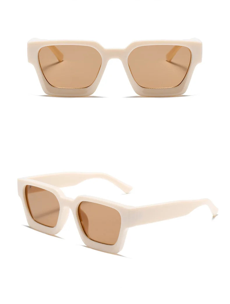 Retro Thick Frame Square Sunglasses