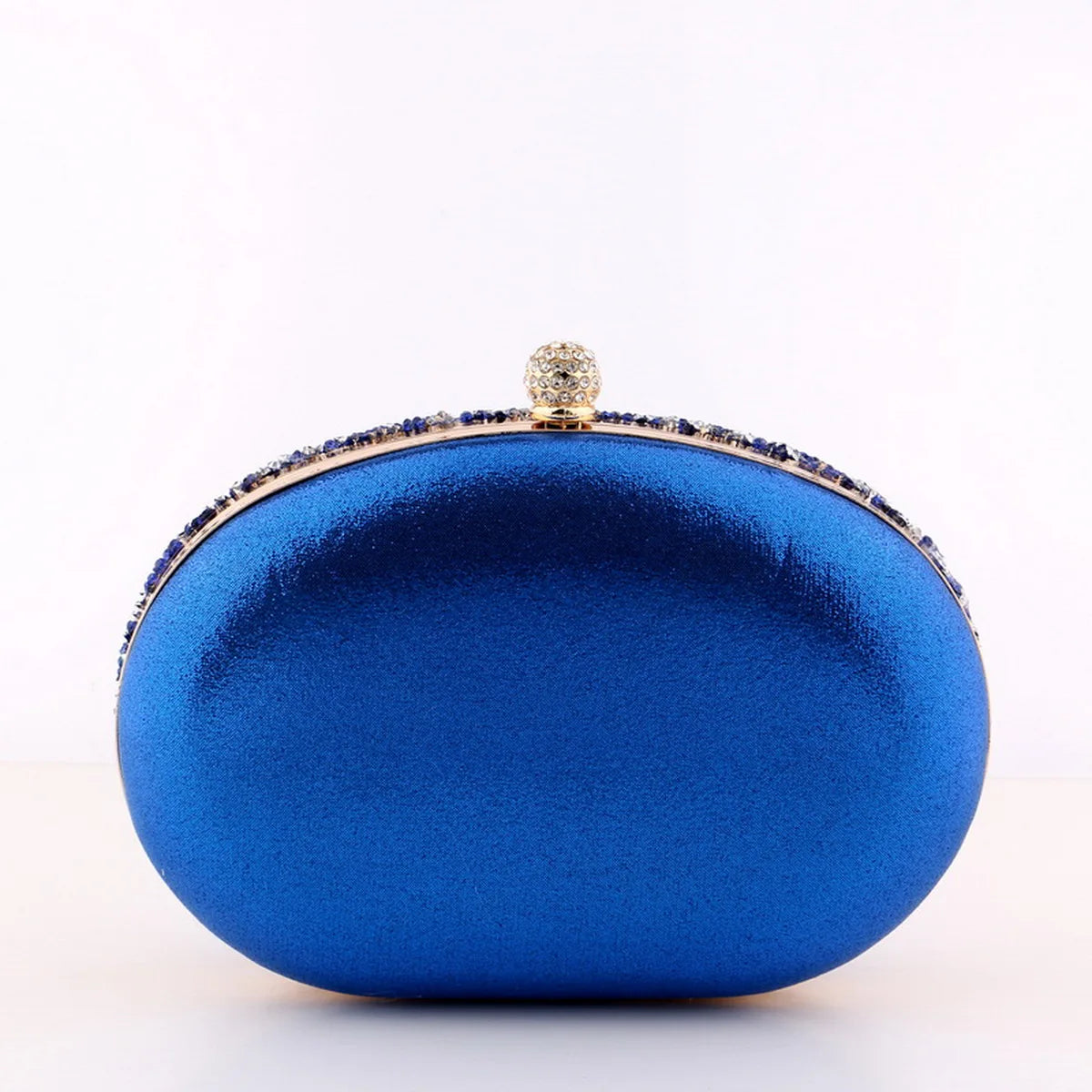 Crystal Oval Evening Clutch Bag