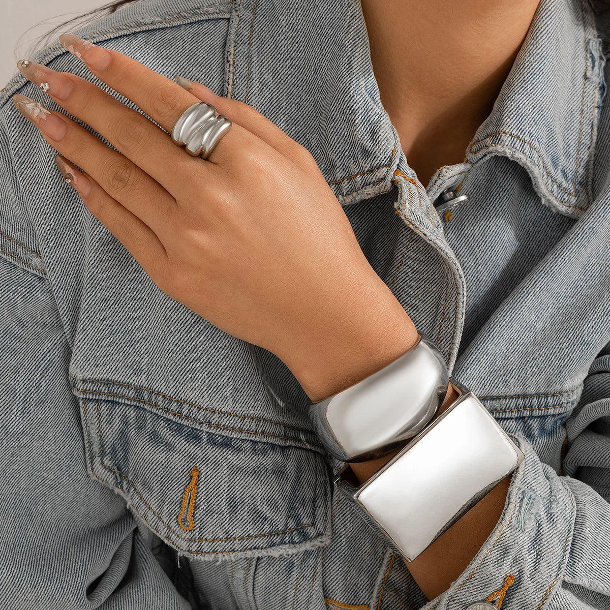 Vintage Chunky Bangle Cuff Bracelet