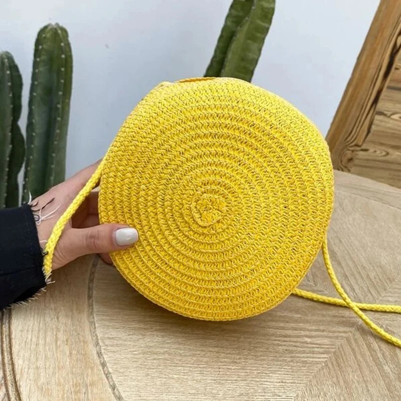 Handmade Fashion Crossbody Straw Bag