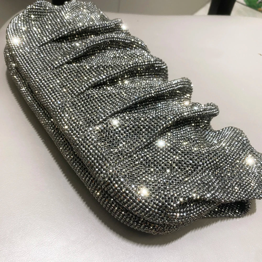Sparkling Rhinestones Evening Clutch Bag