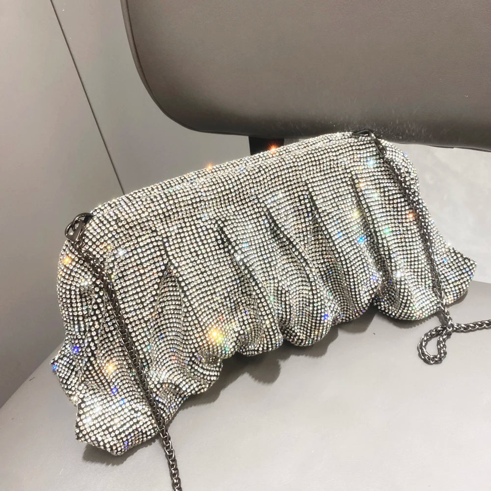 Sparkling Rhinestones Evening Clutch Bag
