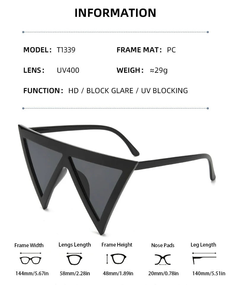 Oversized Triangle Punk Sunglasses