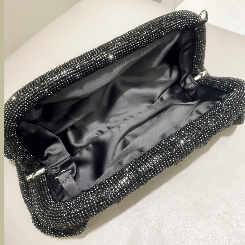 Sparkling Rhinestones Evening Clutch Bag
