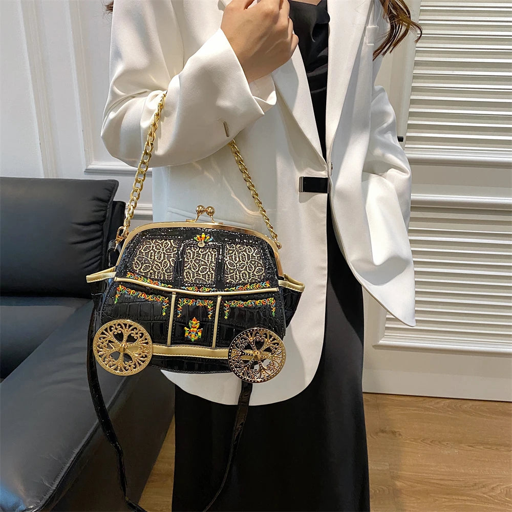 Royal Carriage Evening Clutch Bag