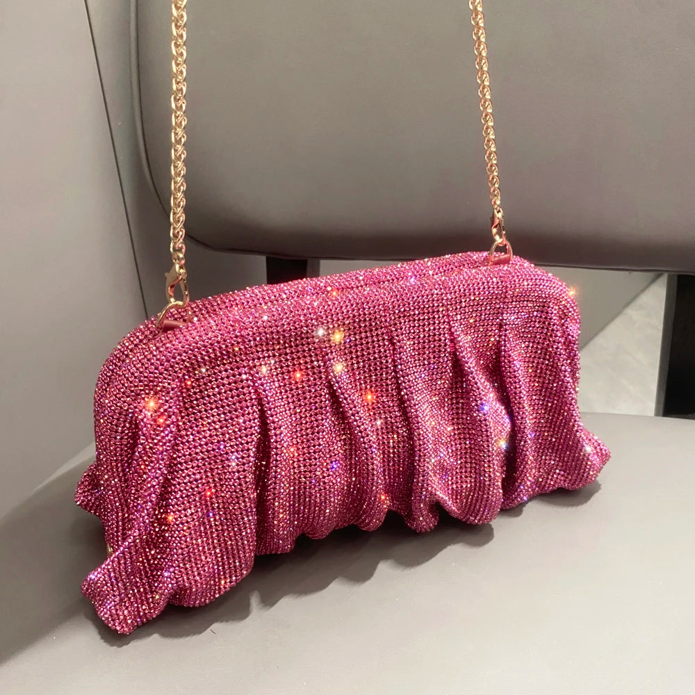 Sparkling Rhinestones Evening Clutch Bag