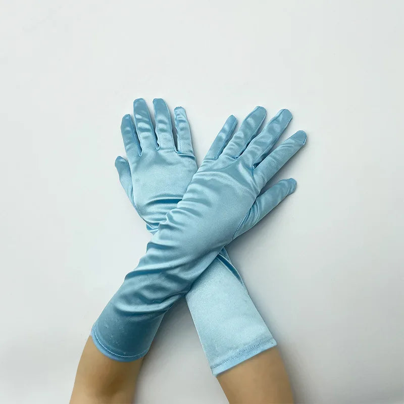 Long Satin Costume Gloves