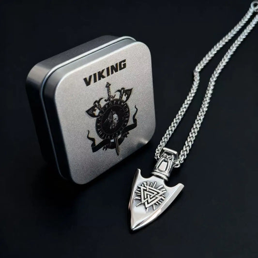 Norse Rune Pendant Necklace with Viking Box