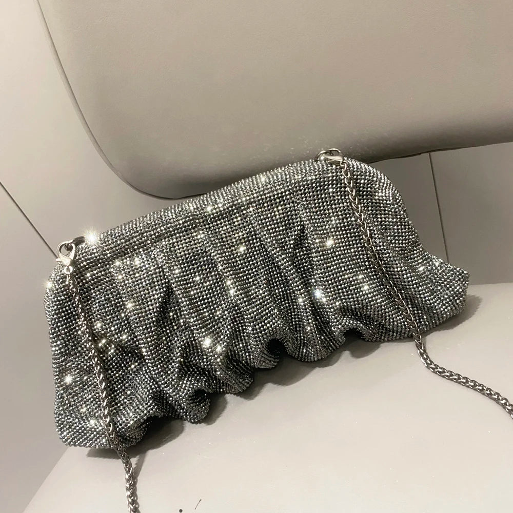 Sparkling Rhinestones Evening Clutch Bag