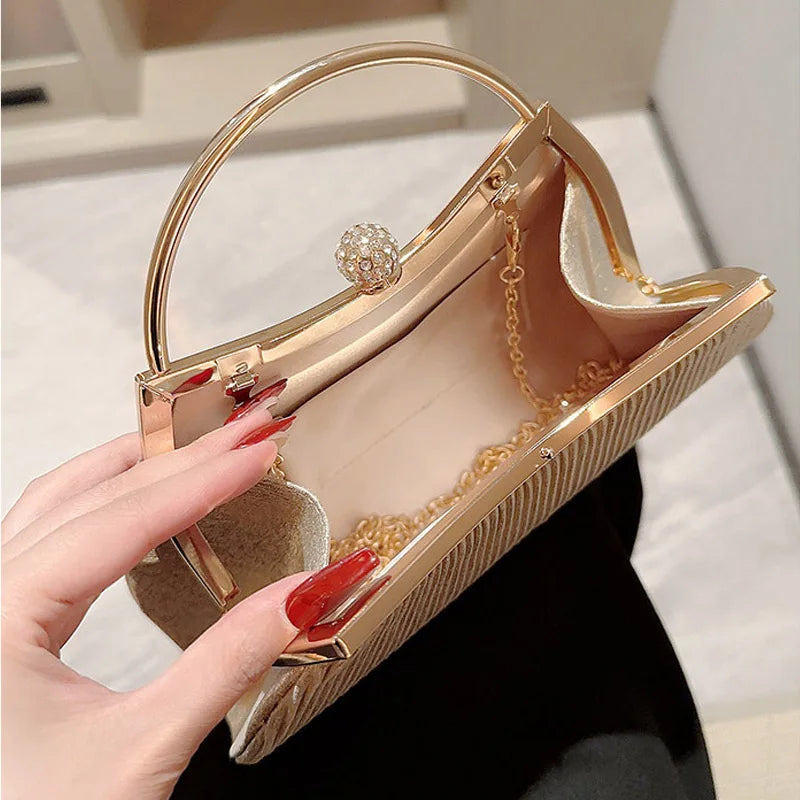 Pleated Evening Clutch Bag