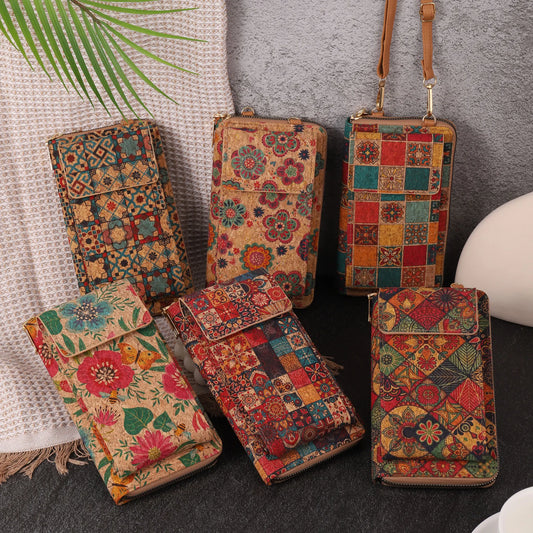 Retro Bohemian Style Wallet with Shoulder Strap