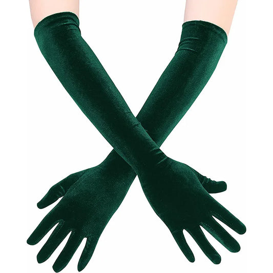 Women's Opera Evening Long Velvet Gloves
