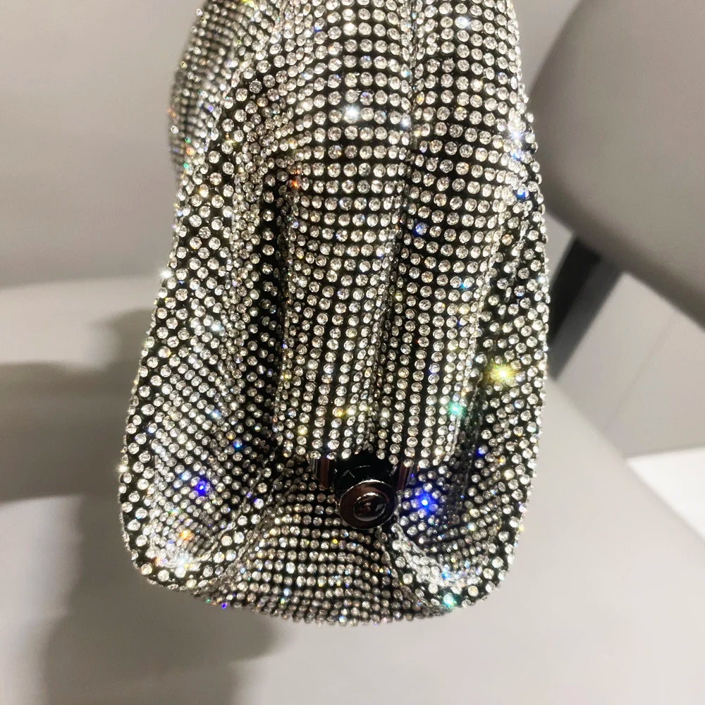 Sparkling Rhinestones Evening Clutch Bag