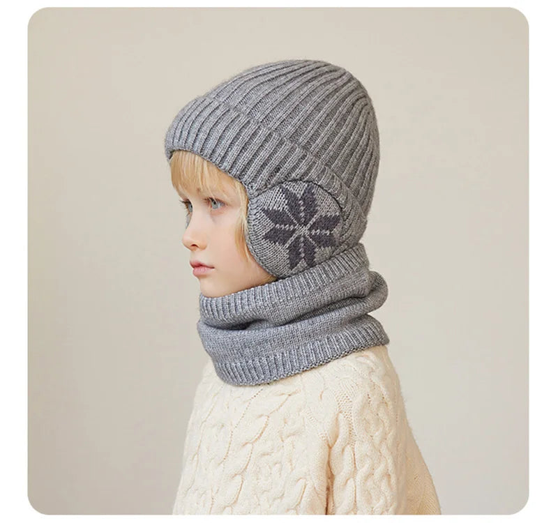 Kids Beanie Hat and Neck Warmer Set