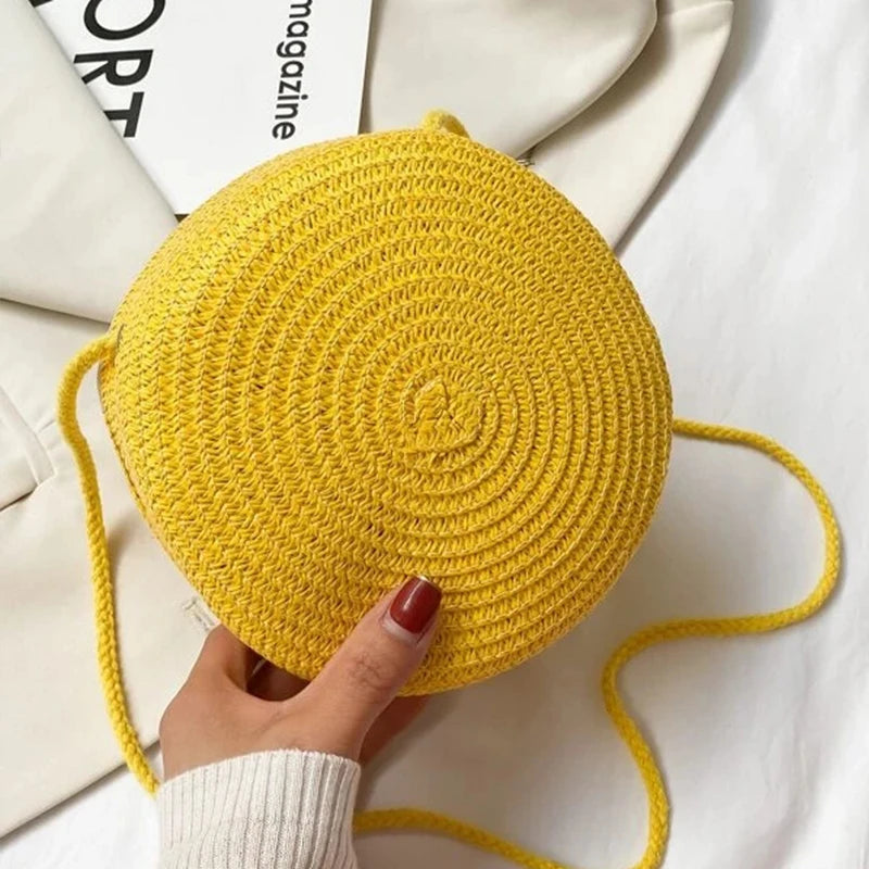 Handmade Fashion Crossbody Straw Bag