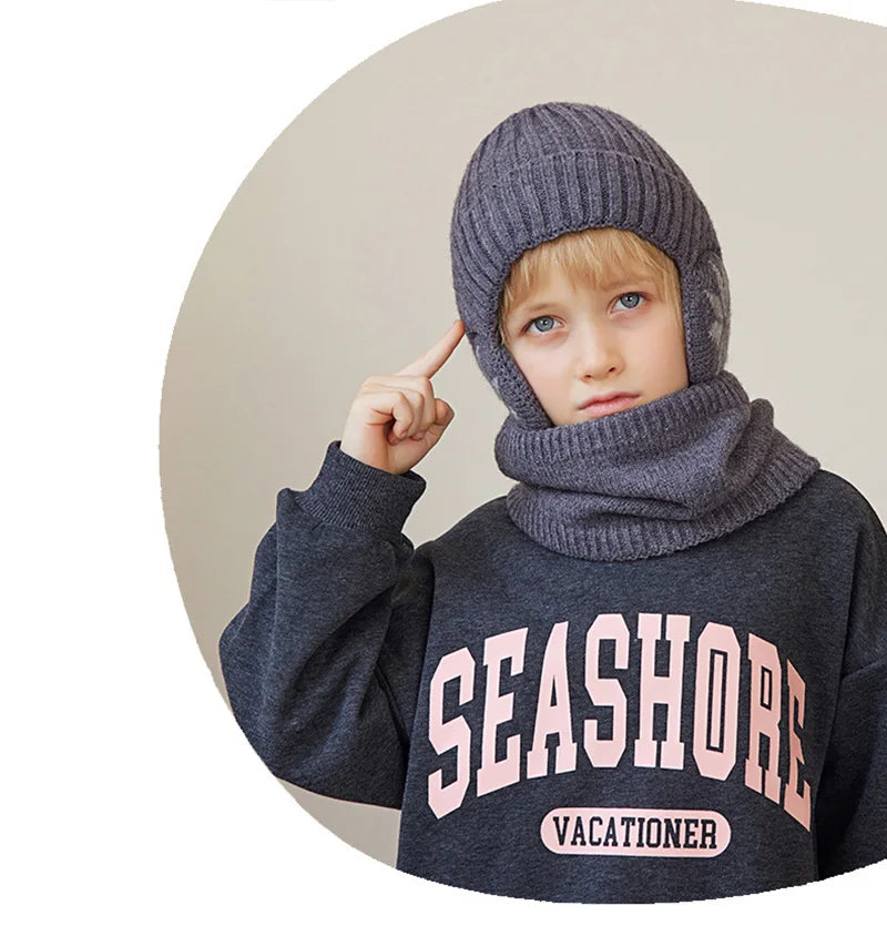 Kids Beanie Hat and Neck Warmer Set