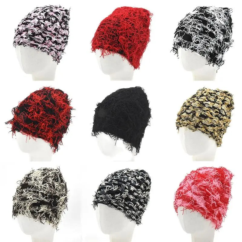 Distressed Knitted Beanie