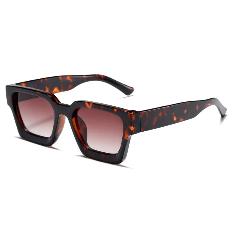 Retro Thick Frame Square Sunglasses