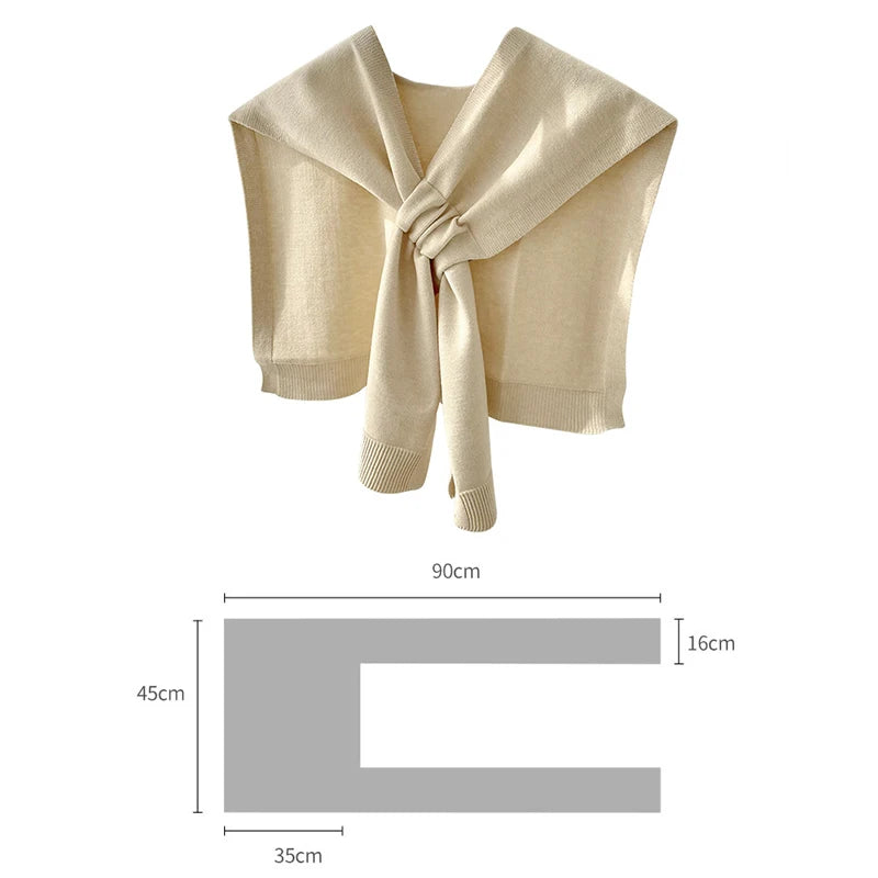 Korean Fashion Knit Shawl Wrap