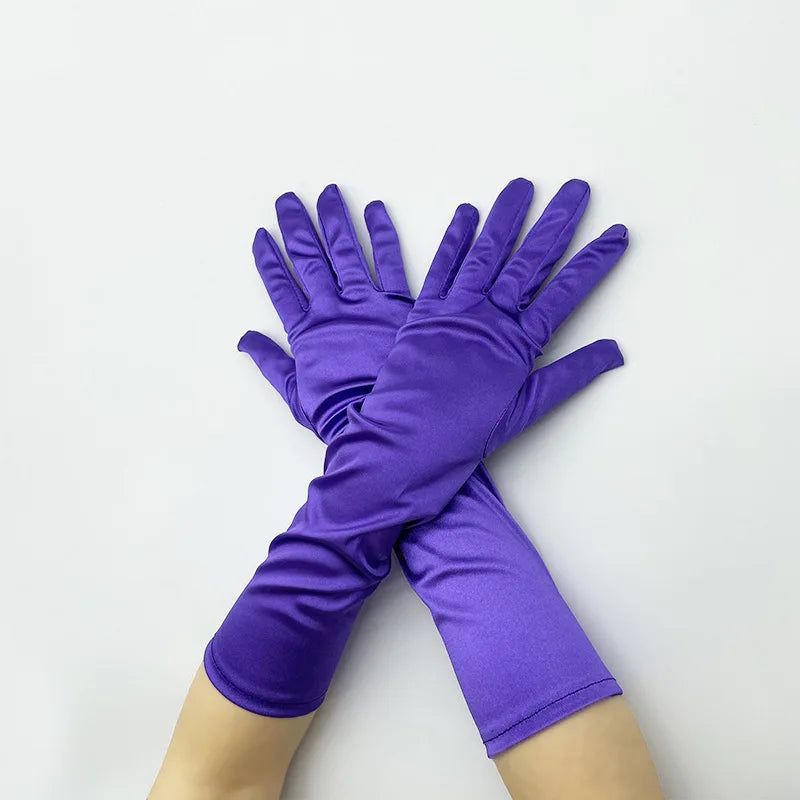 Long Satin Costume Gloves